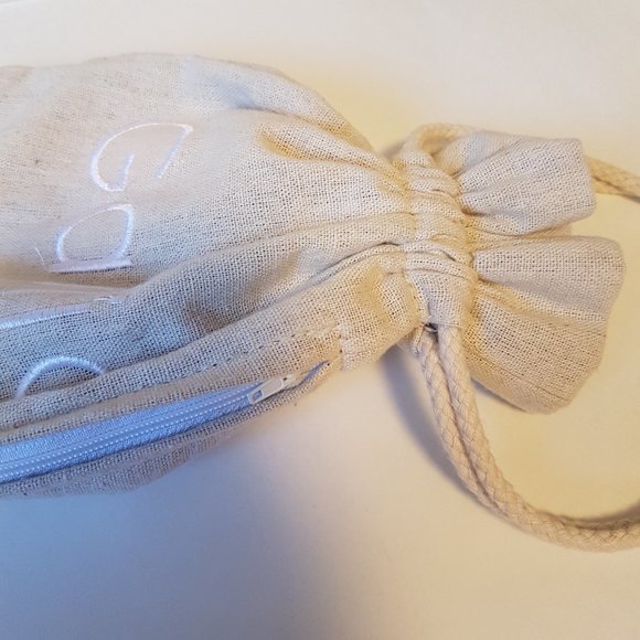 Garlic Storage Bag Lined Draw String Zippered Garlic Ail Storage Bag Cotton Poly - Picture 9 of 11